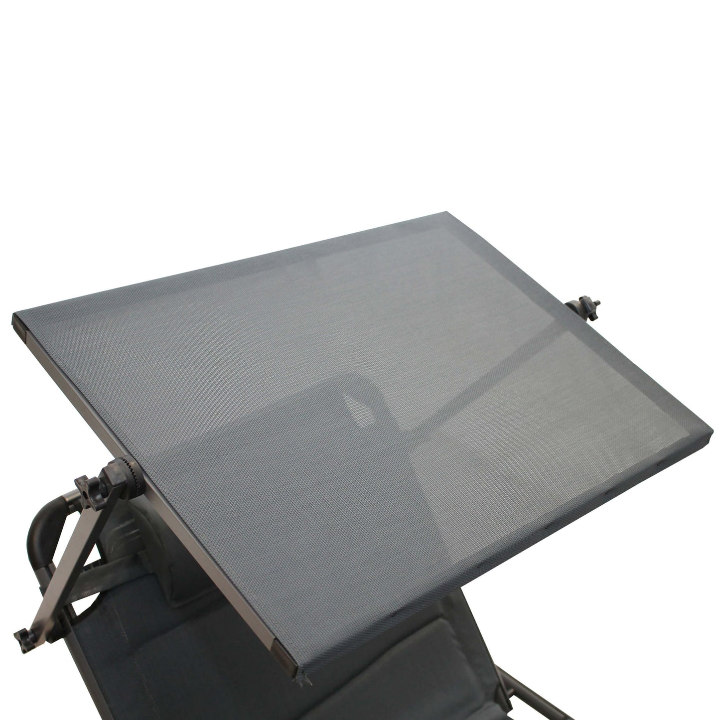 Strandliege XXL mit Sonnendach, 200 x 70 x 37 cm, anthrazit, klappbar, gepolstert, bis 150 kg