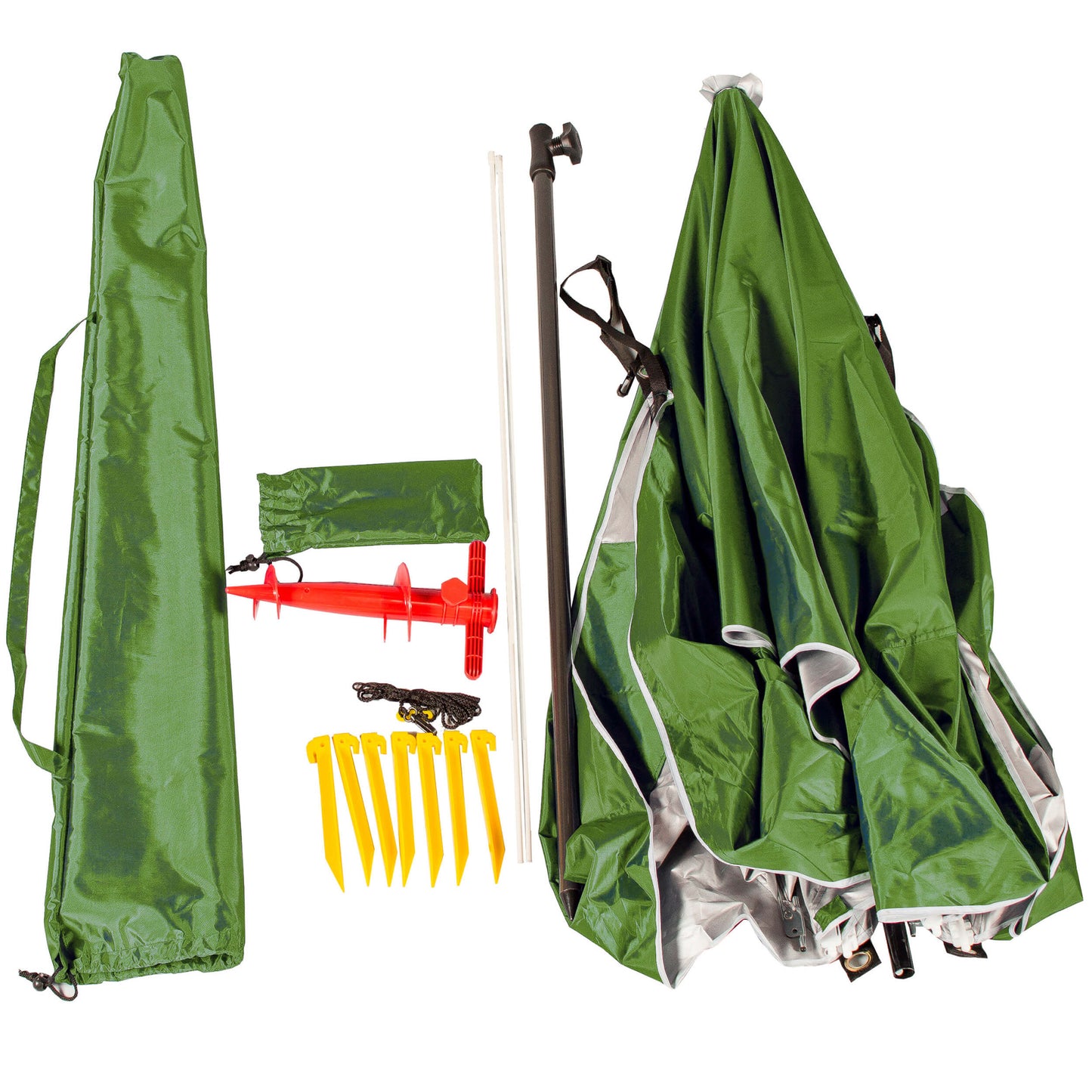 Strandschirm (Strandmuschel / Wind- und Sonnenschutz in einem) Ø 290 cm, UV Schutz 50