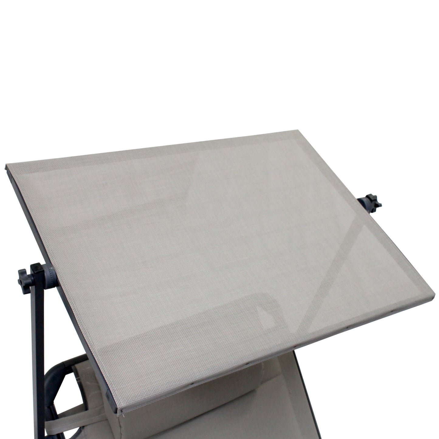Strandliege XXL mit Sonnendach, 200 x 70 x 37 cm, beige, klappbar, gepolstert, bis 150 kg