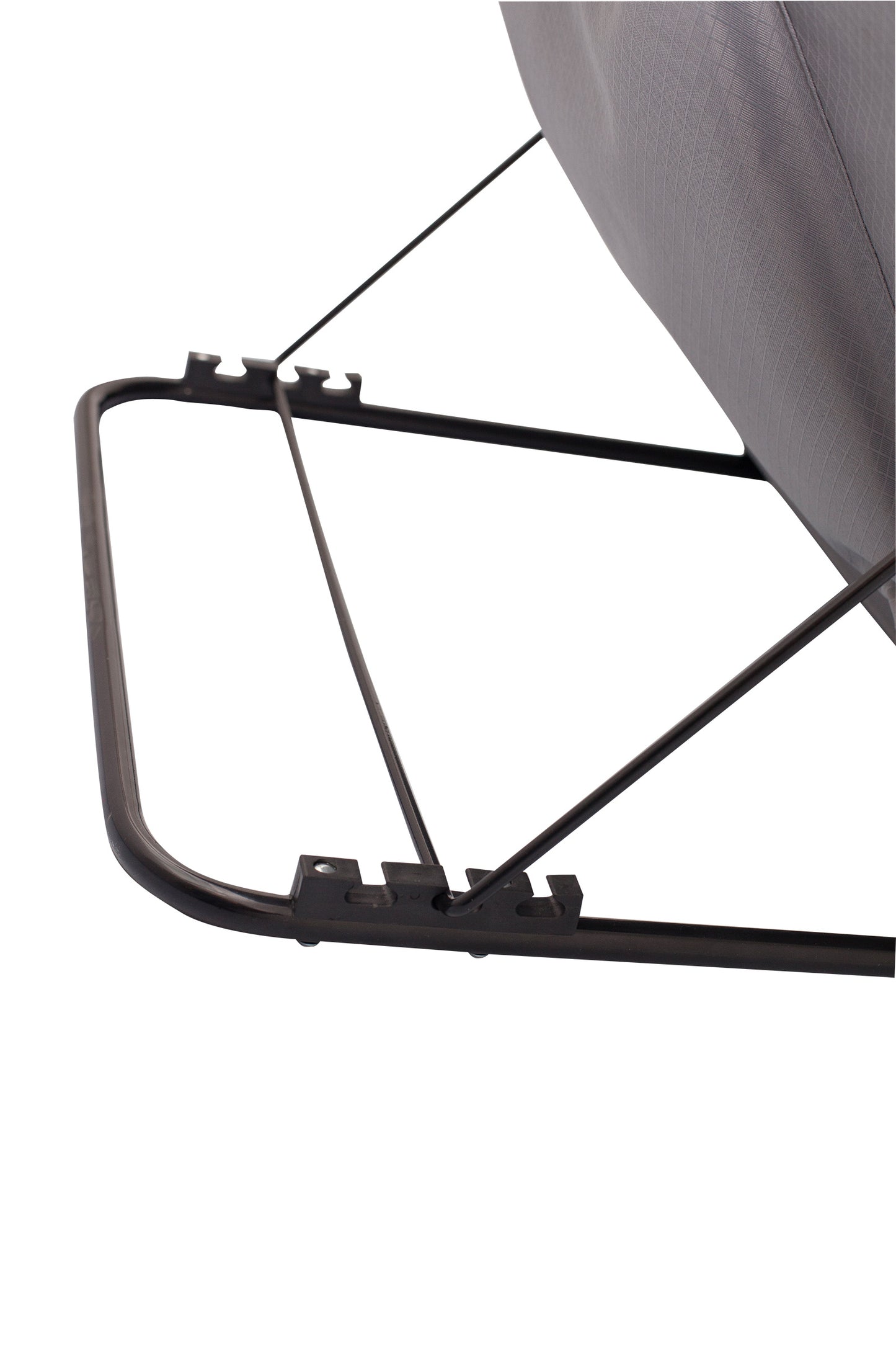 Strandmatte XXL, gepolstert, 200 x 60 cm, mit Rückenlehne, faltbar, grau blau
