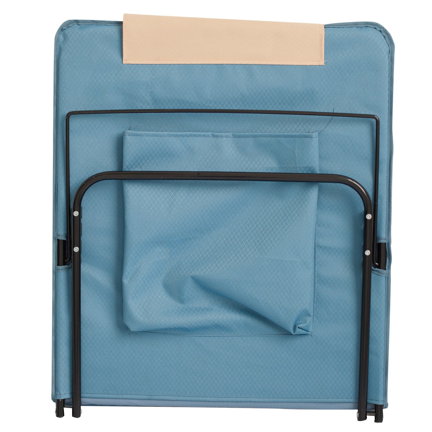 Strandmatte XXL, gepolstert, 200 x 60 cm, mit Rückenlehne, faltbar, blau beige