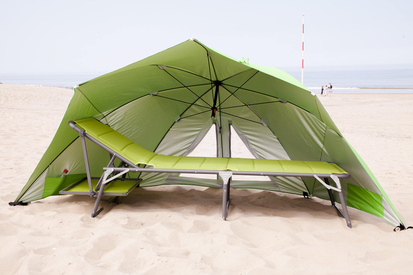 Strandschirm (Strandmuschel / Wind- und Sonnenschutz in einem) Ø 290 cm, UV Schutz 50
