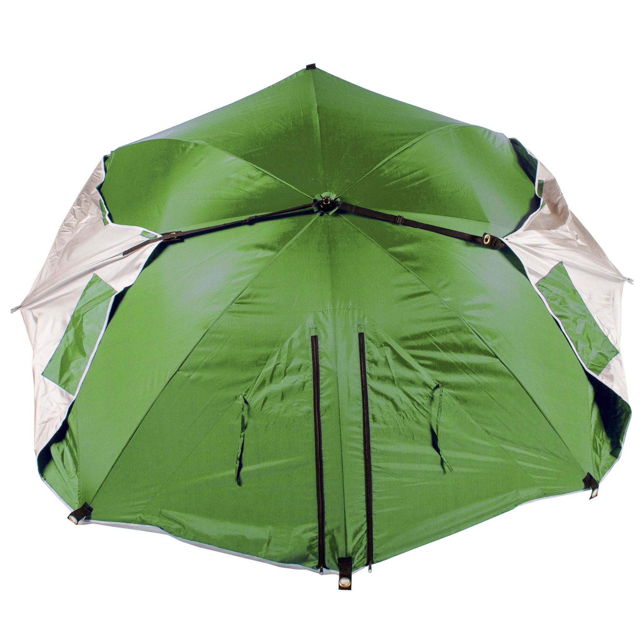 Cecaylie Sonnenschirm Strandmuschel 2 in 1 Schirm für Strand Garten,  Sonnenschutz UV-Schutz 50, faltbar multifunktional, mit Fenster und  Tragetasche 210x220cm : : Garten