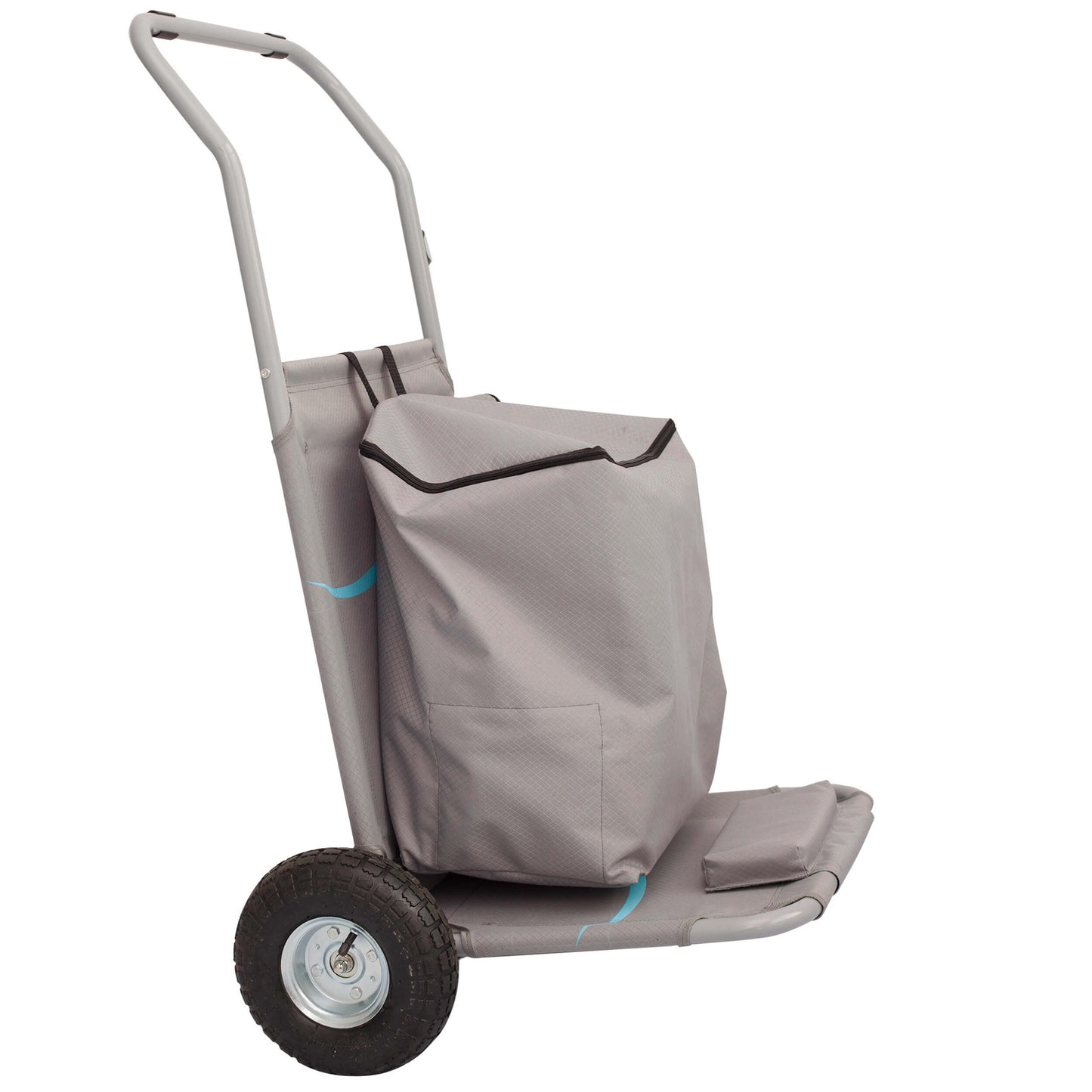 Strandwagen mit Sitz- und Liegefunktion, inklusive Tasche (Rucksack), in grün, grau oder blau