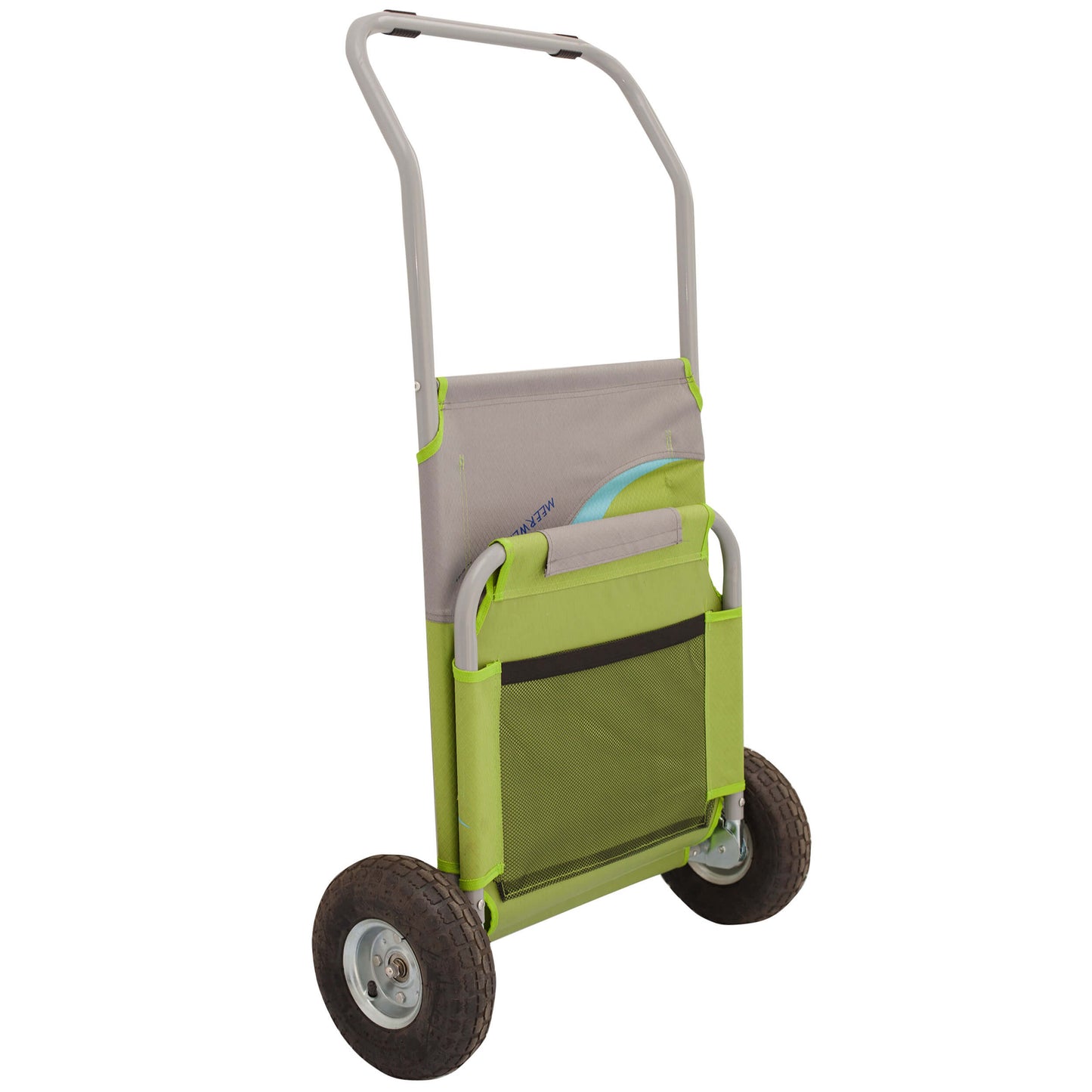Strandwagen mit Sitz- und Liegefunktion, inklusive Tasche (Rucksack), in grün, grau oder blau