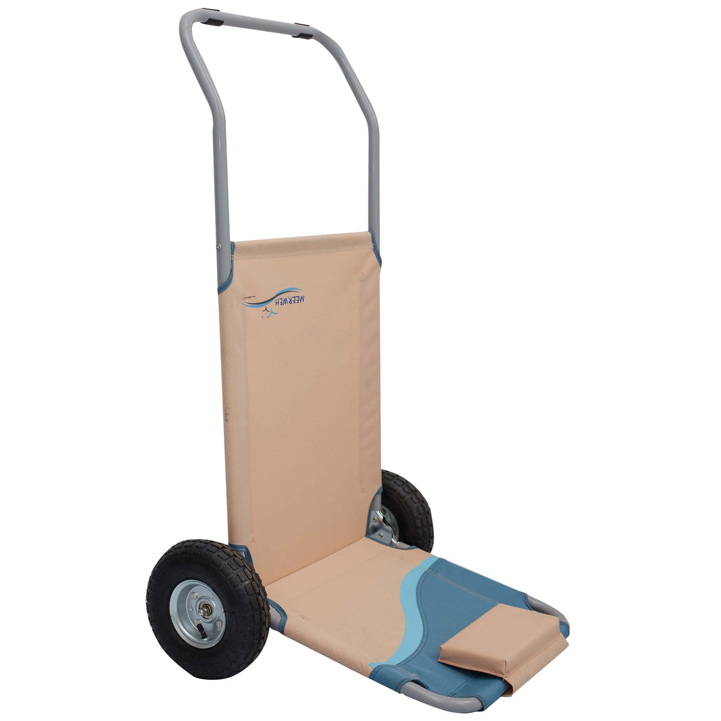 Strandwagen mit Sitz- und Liegefunktion, inklusive Tasche (Rucksack), in grün, grau oder blau