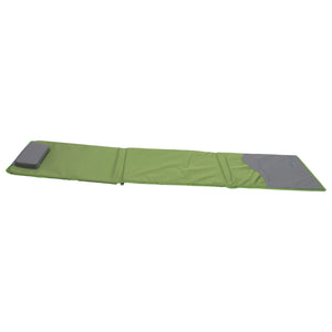 Strandmatte XXL, gepolstert, 200 x 60 cm, mit Rückenlehne, faltbar, grün grau