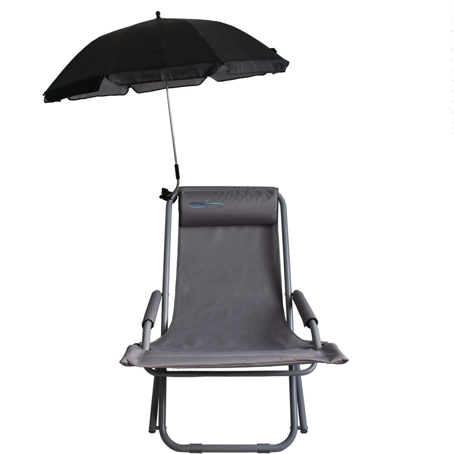Strandstuhl mit Schaukelfunktion, aus ALU, 84 x 61 cm, grau